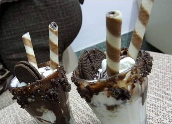 Oreo and Dukes Ice cream Parfait