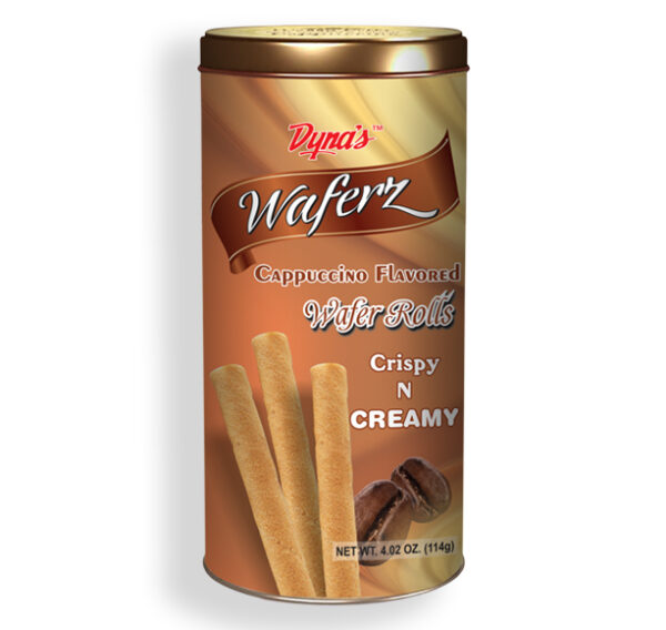 Dyna's Wafer Rolls Cappuccino Flavour 114g