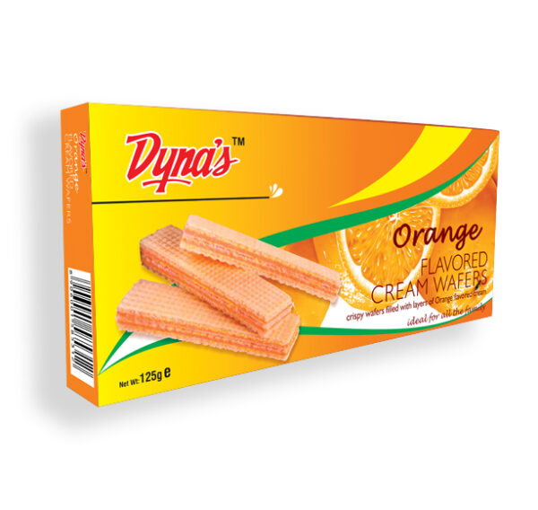 Dyna's Wafers Orange Flavour 125g