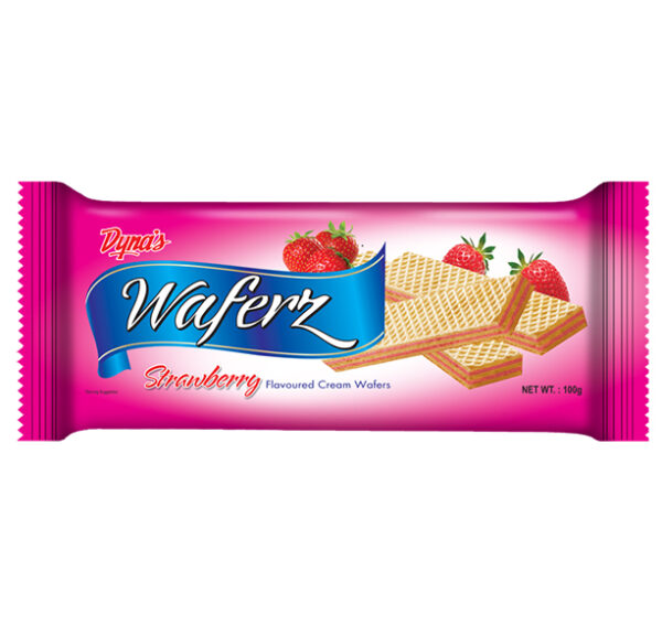 Dyna's Waferz Strawberry Flavour 100g